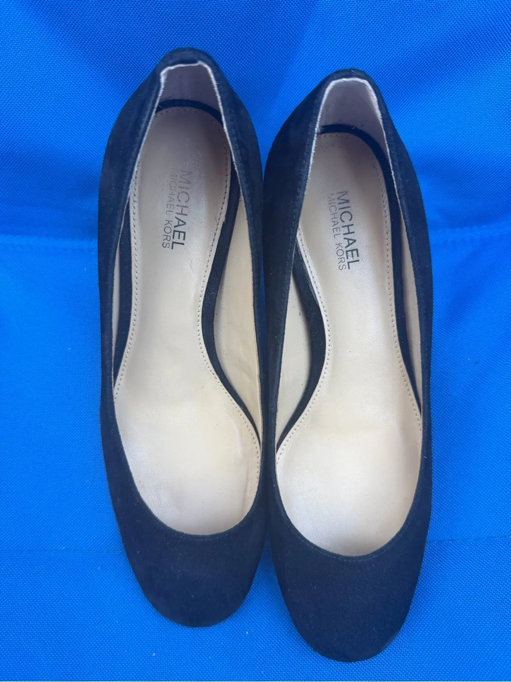 MICHAEL Michael Kors Black Suede Shoes With Rhinestone Pump